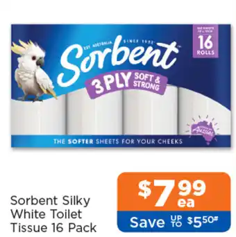 Good Price Pharmacy Sorbent Silky White Toilet Tissue offer