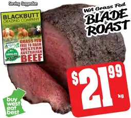 Farmer Jack's Wa grass fed blade roast offer