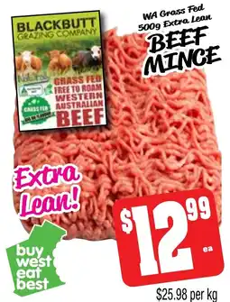 Farmer Jack's Wa grass fed extra lean beef mince offer