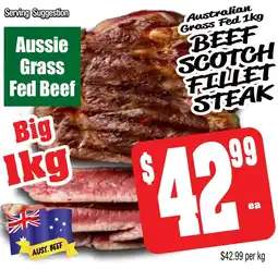 Farmer Jack's Australian grass fed beef scotch fillet steak offer