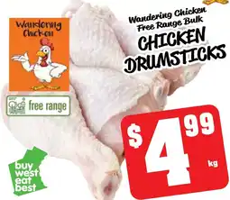 Farmer Jack's Wandering chicken free range bulk chicken drumsticks offer