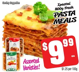 Farmer Jack's Ipastai fresh pasta meals offer