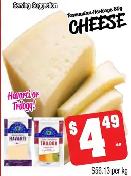 Farmer Jack's Tasmanian heritage cheese offer
