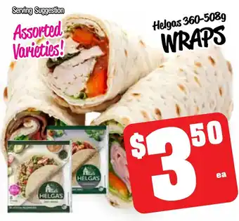 Farmer Jack's Helgas wraps offer