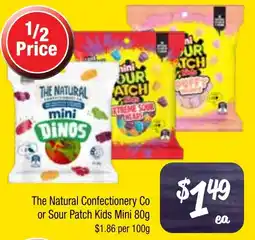 Farmer Jack's The Natural Confectionery Co or Sour Patch Kids Mini offer