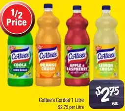 Farmer Jack's Cottees Cordial offer