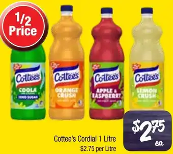 Farmer Jack's Cottees Cordial offer