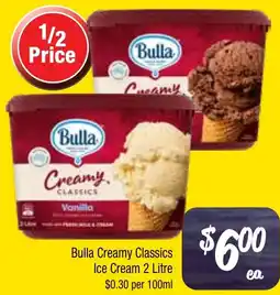 Farmer Jack's Bulla Creamy Classics Ice Cream offer