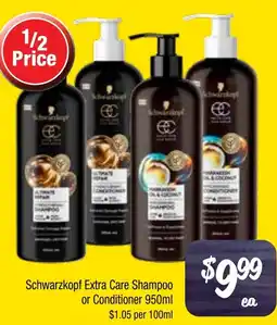 Farmer Jack's Schwarzkopf Extra Care Shampoo or Conditioner offer
