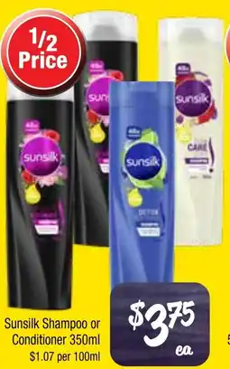 Farmer Jack's Sunsilk Shampoo or Conditioner offer