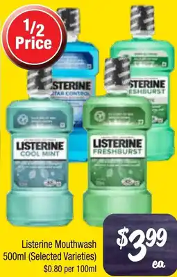 Farmer Jack's Listerine Mouthwash offer