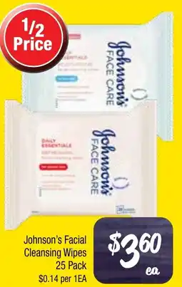 Farmer Jack's Johnsons Facial Cleansing Wipes offer