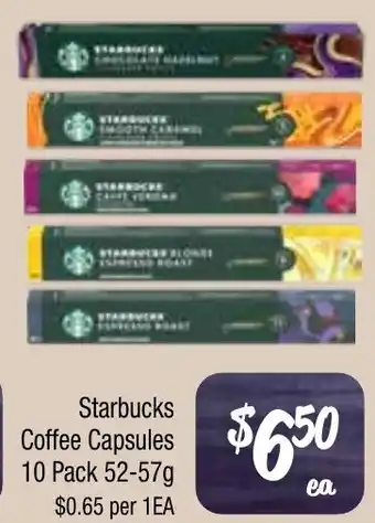 Farmer Jack's Starbucks Coffee Capsules offer