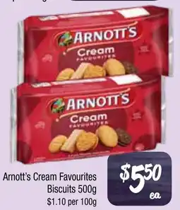 Farmer Jack's Arnotts Cream Favourites Biscuits offer