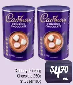 Farmer Jack's Cadbury Drinking Chocolate offer