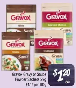Farmer Jack's Gravox Gravy or Sauce Powder Sachets offer