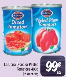 Farmer Jack's La Doria Diced or Peeled Tomatoes offer