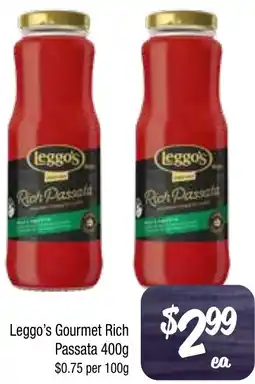 Farmer Jack's Leggos Gourmet Rich Passata offer
