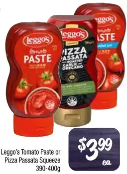 Farmer Jack's Leggos Tomato Paste or Pizza Passata Squeeze offer
