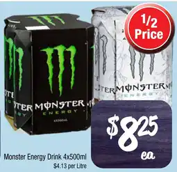 Farmer Jack's Monster Energy Drink offer