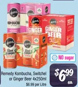 Farmer Jack's Remedy Kombucha Switchel or Ginger Beer offer