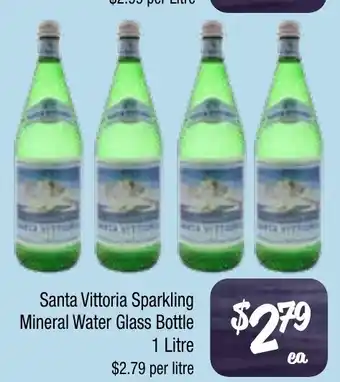 Farmer Jack's Santa Vittoria Sparkling Mineral Water Glass Bottle offer