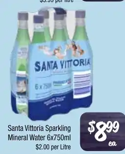 Farmer Jack's Santa Vittoria Sparkling Mineral Water offer