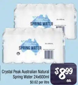 Farmer Jack's Crystal Peak Australian Natural Spring Water offer