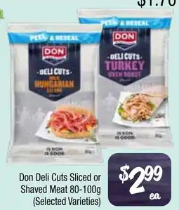 Farmer Jack's Don Deli Cuts Sliced or Shaved Meat offer