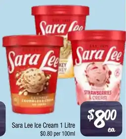 Farmer Jack's Sara Lee Ice Cream offer