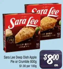 Farmer Jack's Sara Lee Deep Dish Apple Pie or Crumble offer