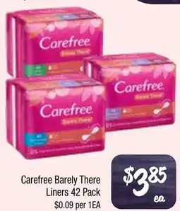 Farmer Jack's Carefree Barely There Liners offer