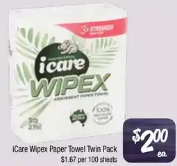 Farmer Jack's iCare Wipex Paper Towel Twin Pack offer