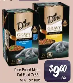Farmer Jack's Dine Pulled Menu Cat Food offer
