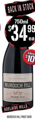Farmer Jack's Murdoch hill pinot noir offer