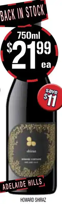 Farmer Jack's Howard shiraz offer