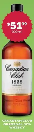 Thirsty Camel Canadian club original 37% whisky offer