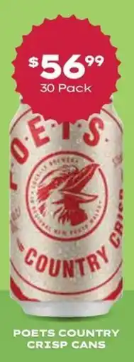 Thirsty Camel Poets country crisp cans offer
