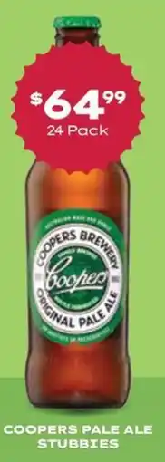 Thirsty Camel Coopers pale ale stubbies offer