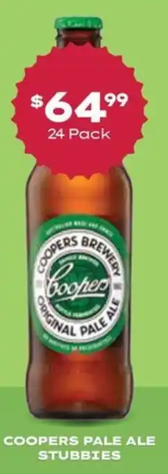 Thirsty Camel Coopers pale ale stubbies offer