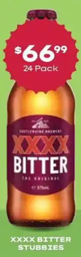 Thirsty Camel Xxxx bitter stubbies offer