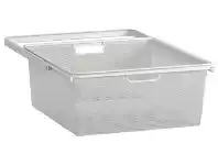Howards Storage World Elfa 40 Gliding Mesh Drawer W449mm x H185mm - White offer