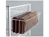 Howards Storage World Elfa Side Basket Fits a Standard Frame or Wall Mount White offer