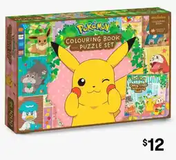 Kmart Pokémon colouring book and puzzle set offer