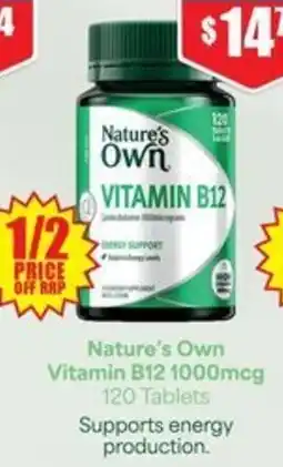 Chemist Warehouse Natures Own Vitamin B12 offer