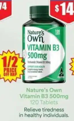 Chemist Warehouse Natures Own Vitamin B3 offer