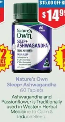 Chemist Warehouse Natures Own Sleep+ Ashwagandha offer