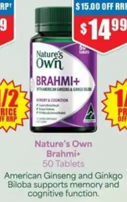 Chemist Warehouse Natures Own Brahmi+ offer