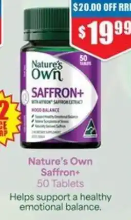 Chemist Warehouse Natures Own Saffron+ offer