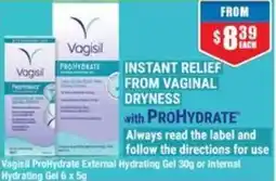 Chemist Warehouse Vagisil ProHydrate External Hydrating Gel or Internal Hydrating Gel offer